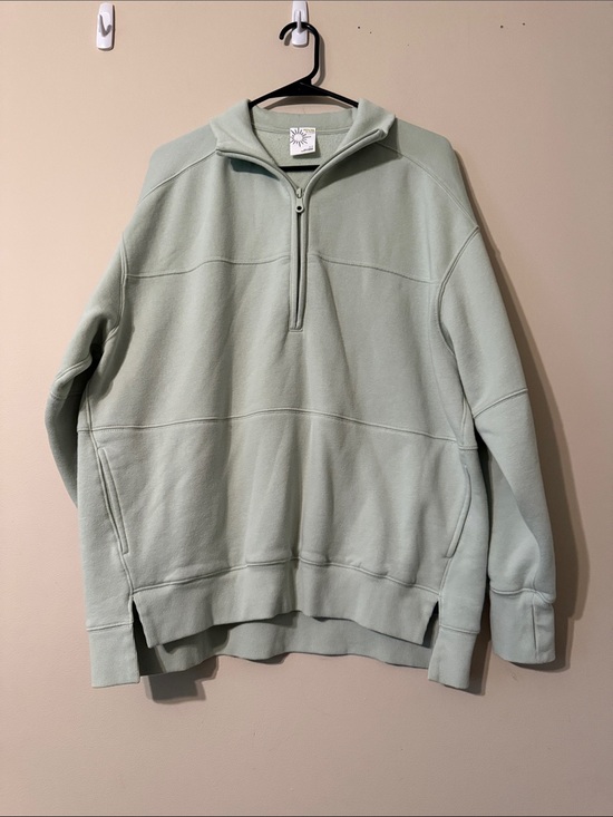 Offline Tops - Offline by Aerie Women's Half-Zip Pullover Sweatshirt - Sage Green